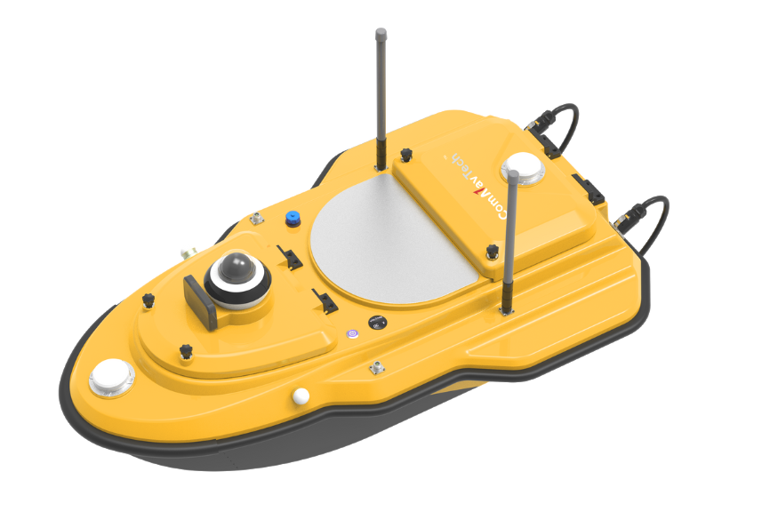 SV600 USV – High-Precision Unmanned Surface Vessel designed for hydrographic surveying and mapping, equipped with GNSS+IMU, dual-payload system, and obstacle-avoidance radar.